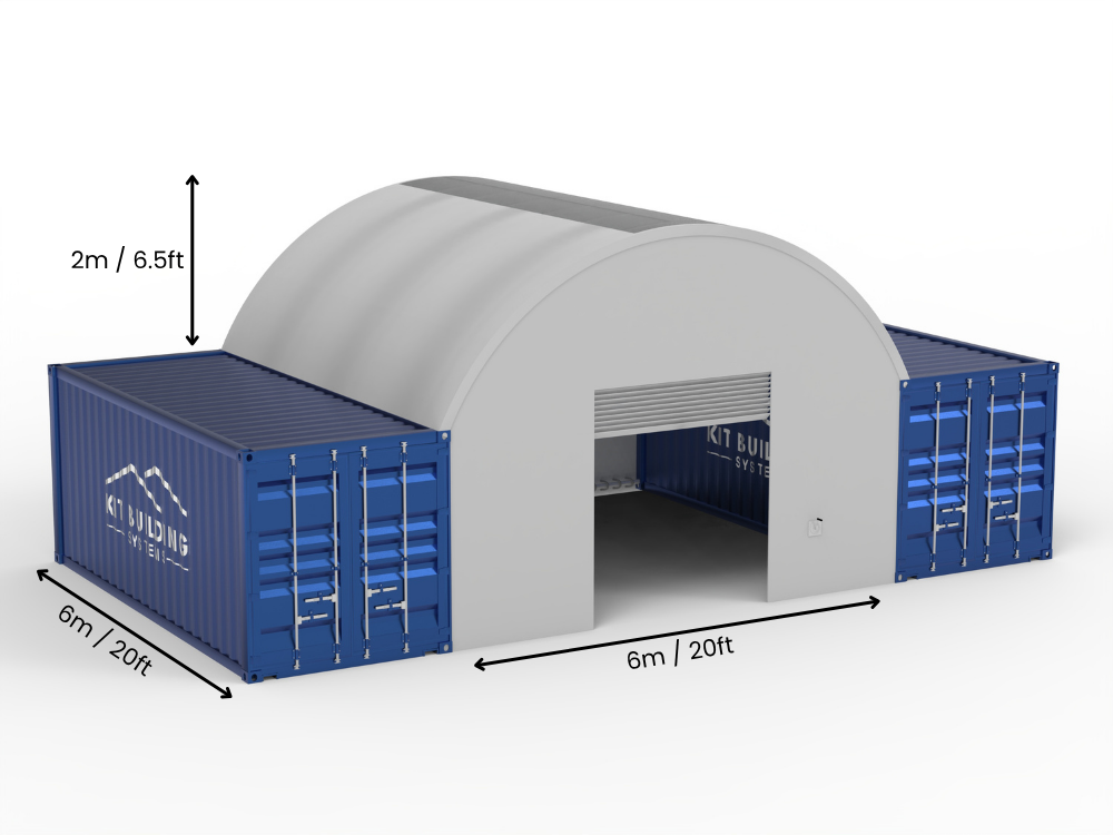 6m (20ft) Span | Container Canopies 20ft Width, 6.5ft Height (6m x 2m)