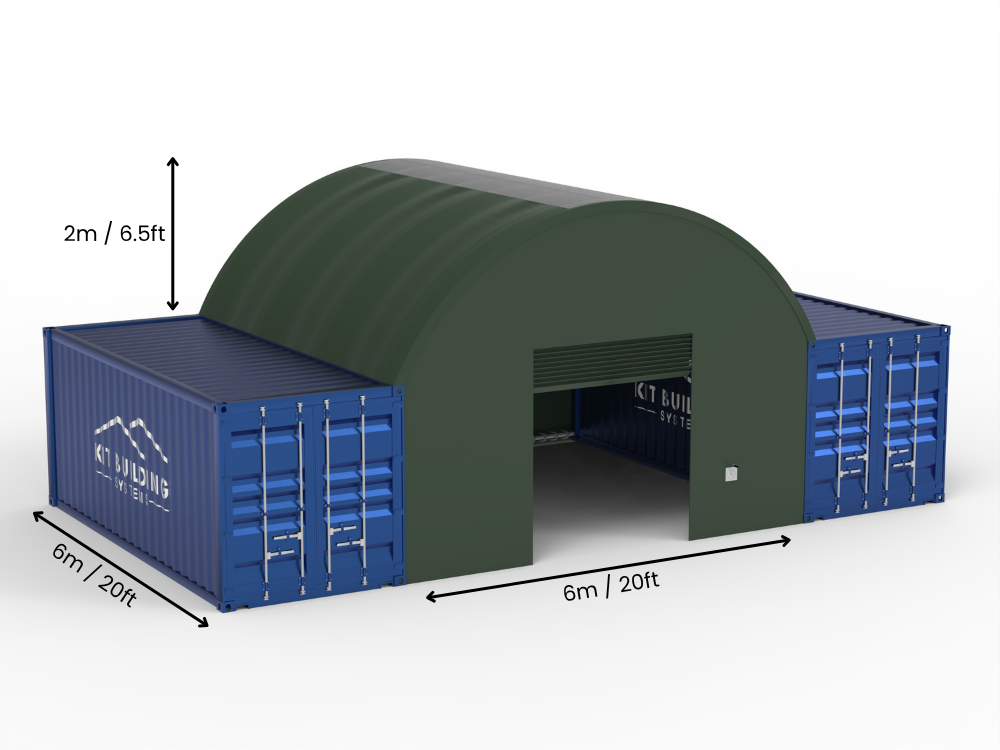 6m (20ft) Span | Container Canopies 20ft Width, 6.5ft Height (6m x 2m)