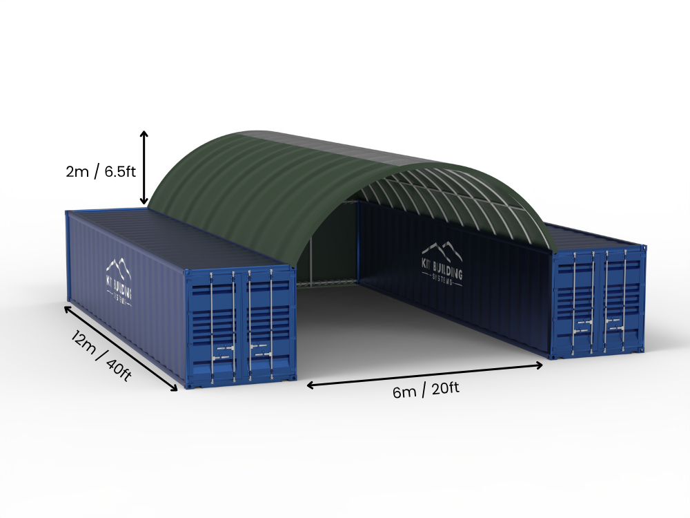 6m (20ft) Span | Container Canopies 20ft Width, 6.5ft Height (6m x 2m)