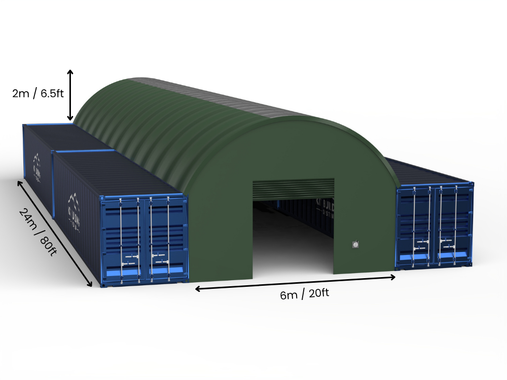 6m (20ft) Span | Container Canopies 20ft Width, 6.5ft Height (6m x 2m)