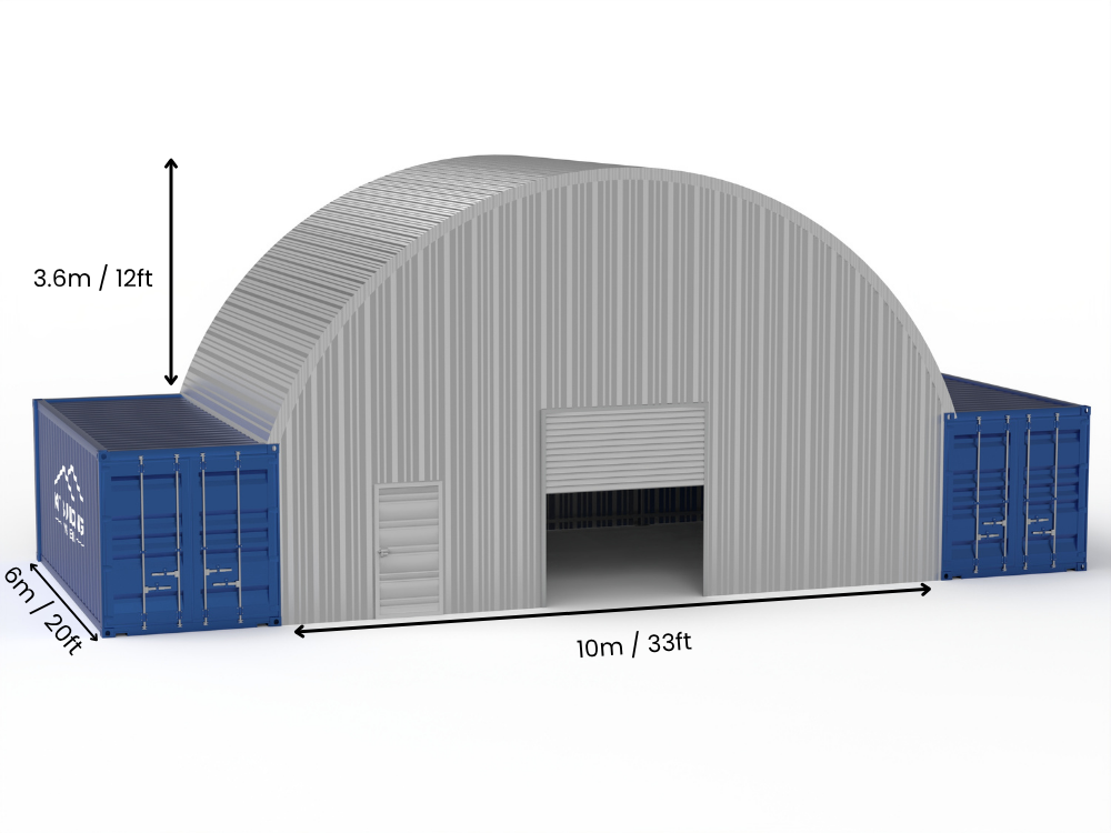 Steel Container Canopies - 33ft x 20ft x 12ft (10m x 6m x 3.6m)