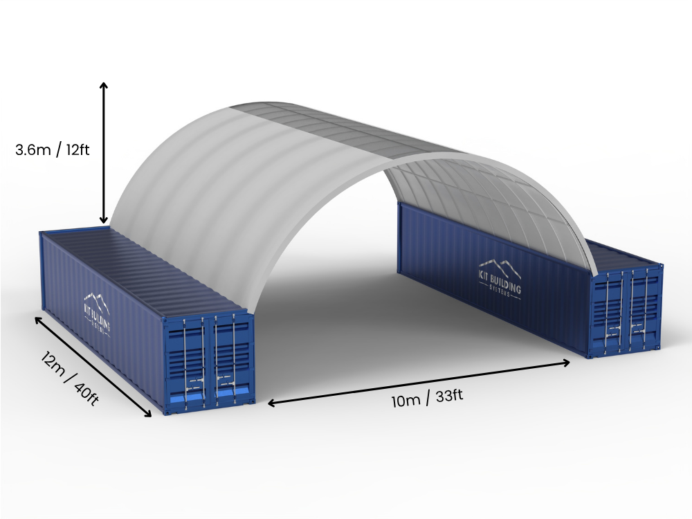10m (33ft) Span | Container Canopies - 33ft x 12ft (10m x 3.6m)