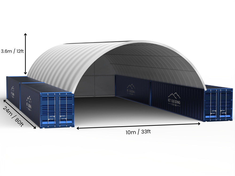 10m (33ft) Span | Container Canopies - 33ft x 12ft (10m x 3.6m)
