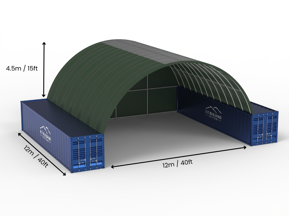 12m (40ft) Span | Container Canopies - 40ft x 12ft (12m x 4.5m)