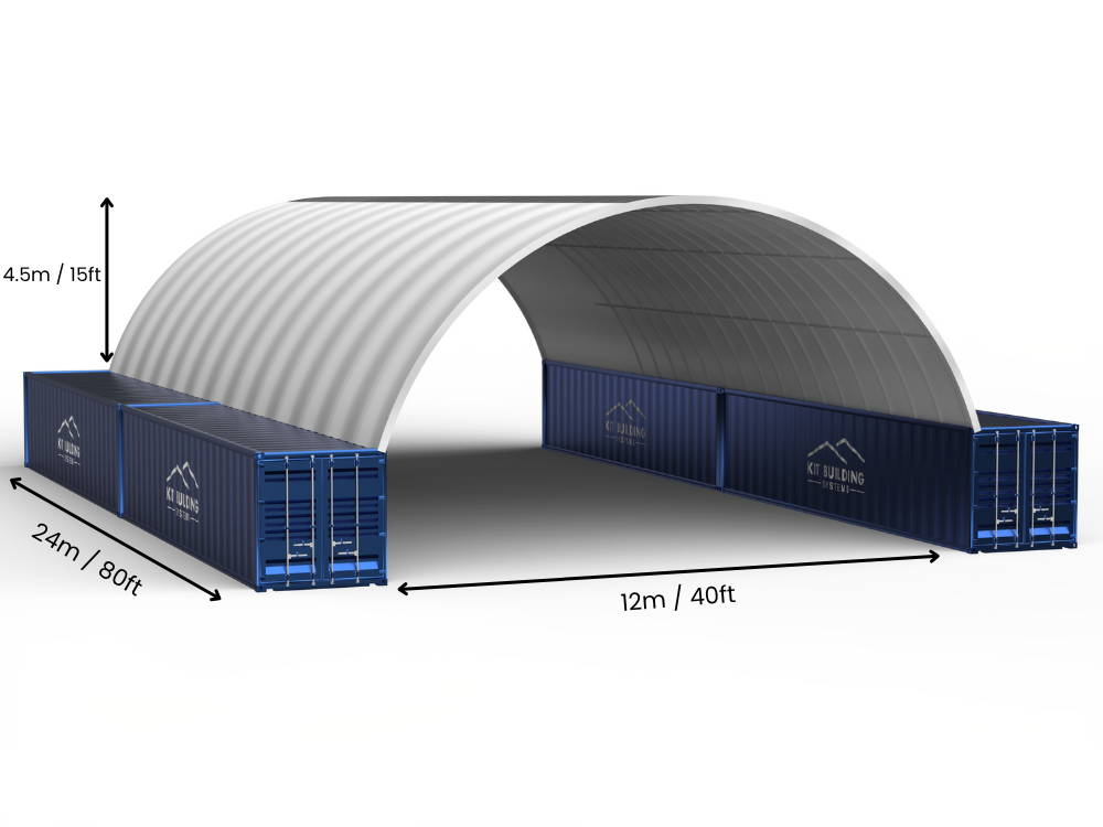 12m (40ft) Span | Container Canopies - 40ft x 12ft (12m x 4.5m)