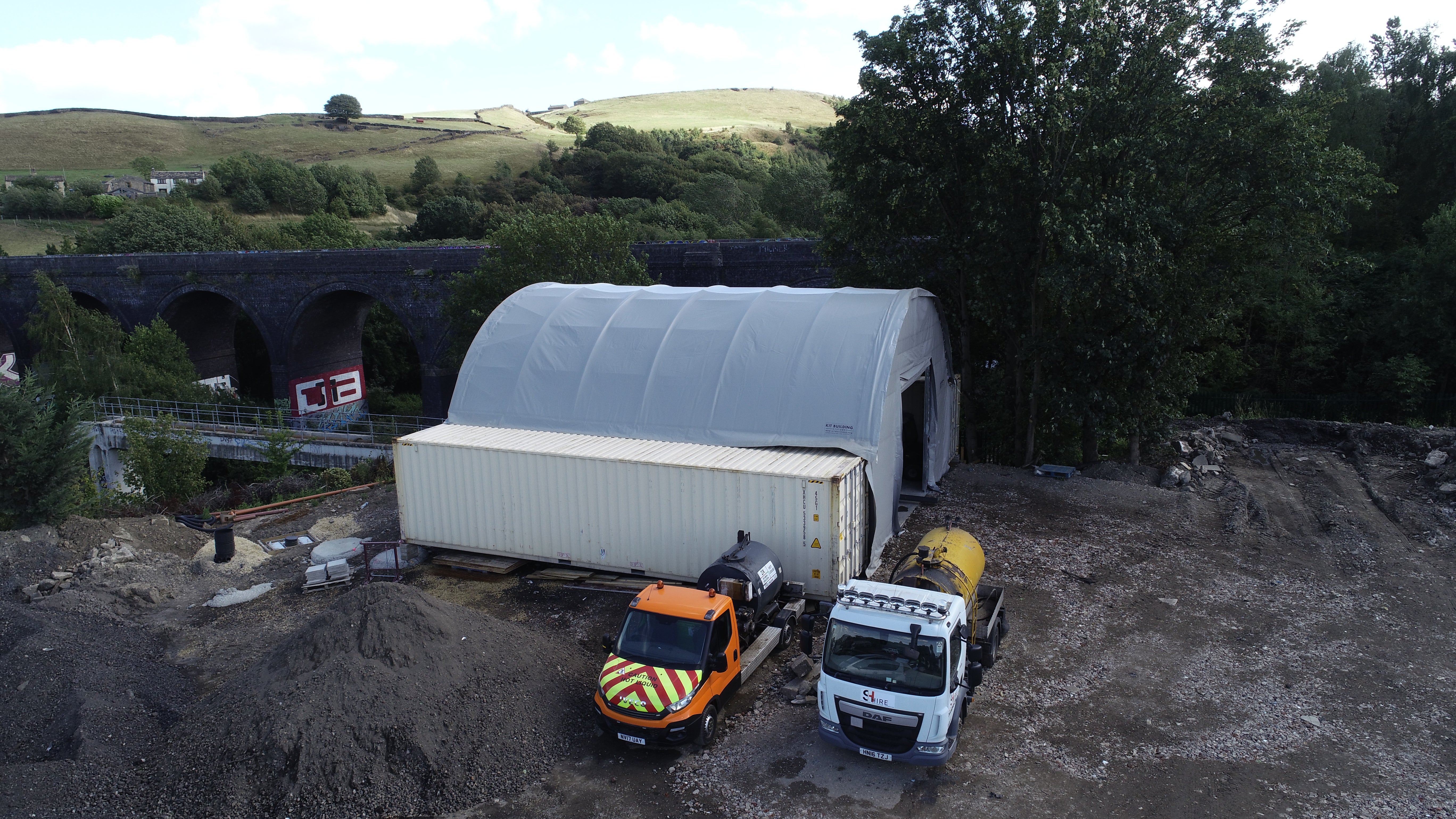 Container Canopies - 40ft x 40ft x 15ft (12m x 12m x 4.5m)