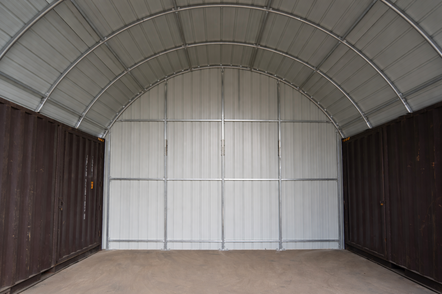 Steel Container Canopies - 20ft x 40ft x 6.5ft (6m x 12m x 2m)