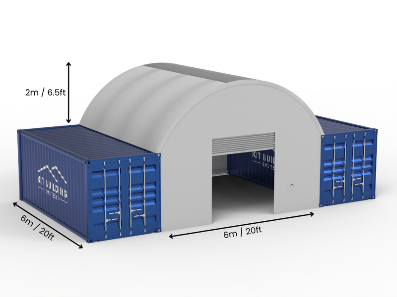 6m (20ft) Span | Container Canopies 20ft Width, 6.5ft Height  (6m x 2m)