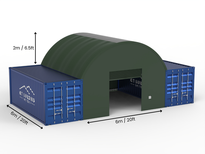 6m (20ft) Span | Container Canopies 20ft Width, 6.5ft Height  (6m x 2m)