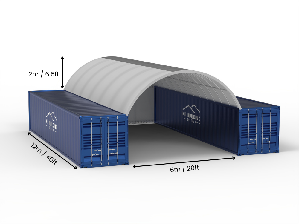 6m (20ft) Span | Container Canopies 20ft Width, 6.5ft Height  (6m x 2m)