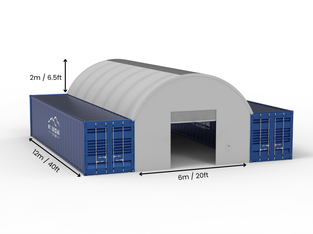 6m (20ft) Span | Container Canopies 20ft Width, 6.5ft Height  (6m x 2m)