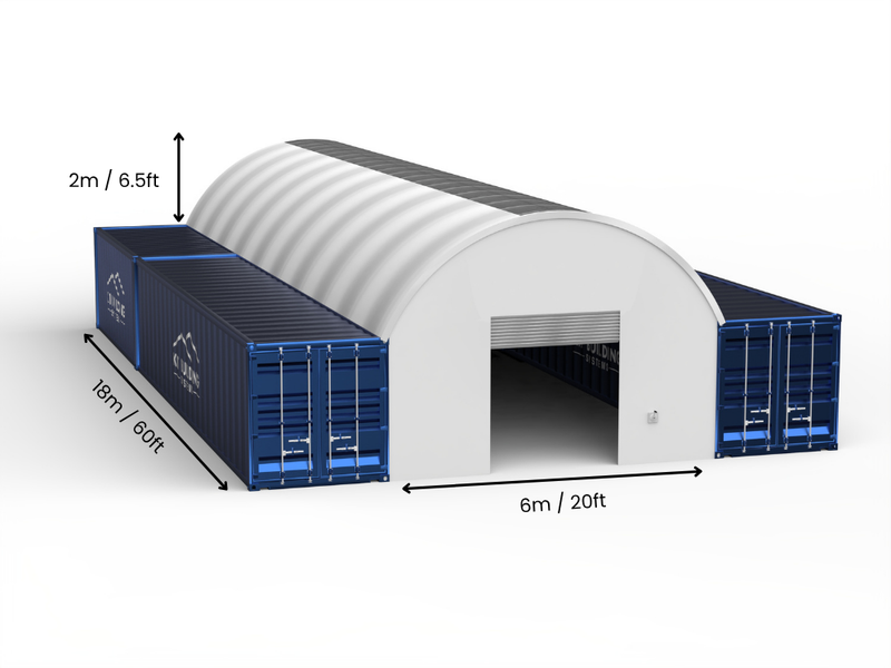 6m (20ft) Span | Container Canopies 20ft Width, 6.5ft Height  (6m x 2m)