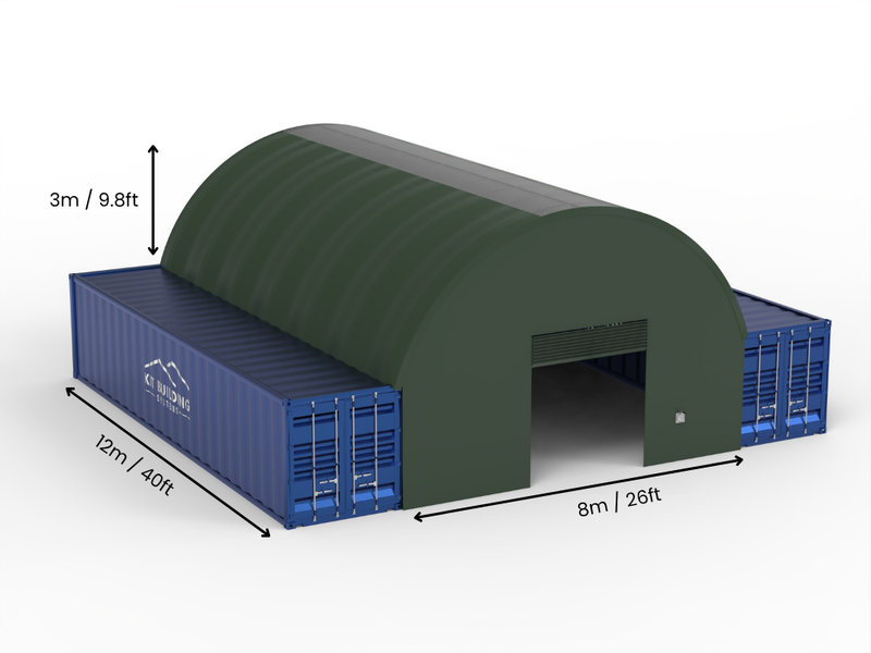 8m (26ft) Span | Container Canopies 26ft Width, 10ft Height  (8m x 3m)