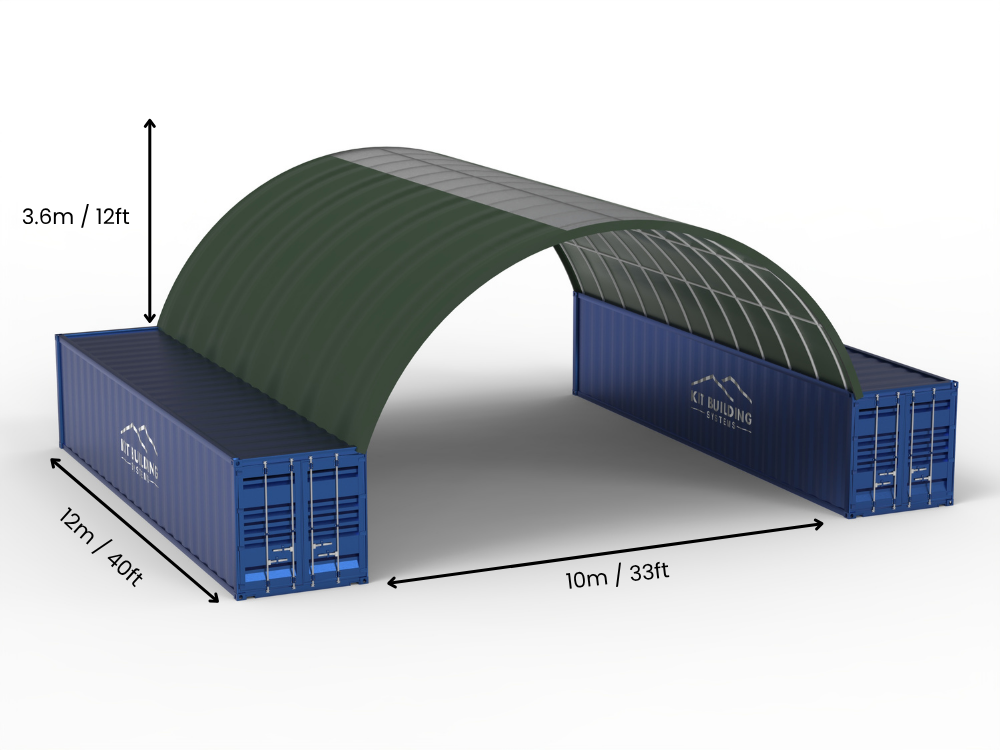 10m (33ft) Span | Container Canopies - 33ft x 12ft (10m x 3.6m)