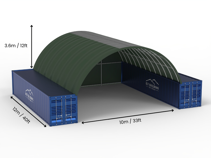 10m (33ft) Span | Container Canopies - 33ft x 12ft (10m x 3.6m)