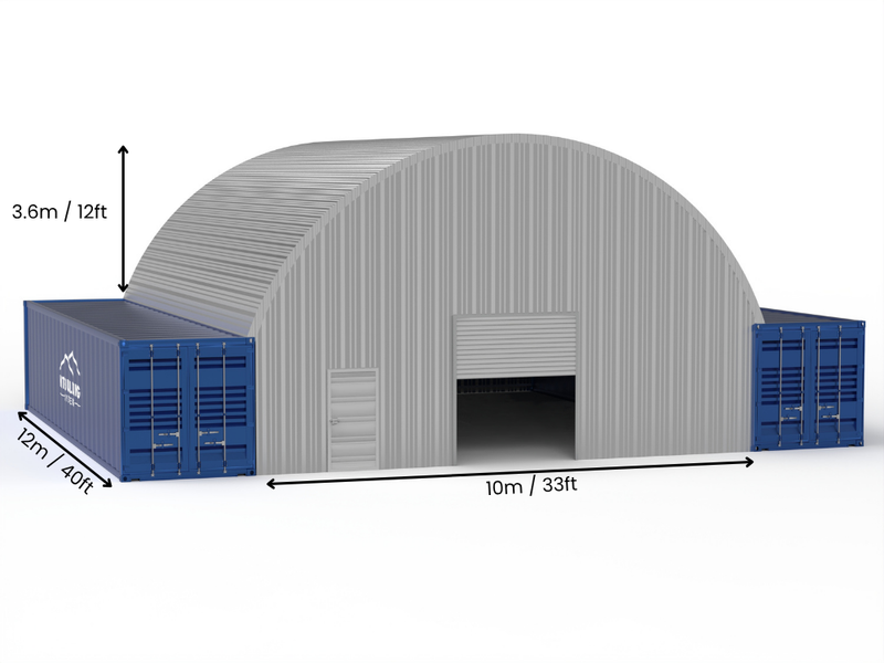 10m (33ft) Span | Steel Container Canopies - 33ft x 12ft (10m x 3.6m)