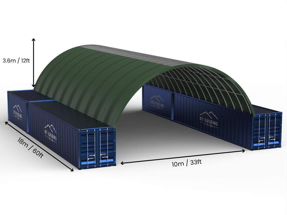 10m (33ft) Span | Container Canopies - 33ft x 12ft (10m x 3.6m)