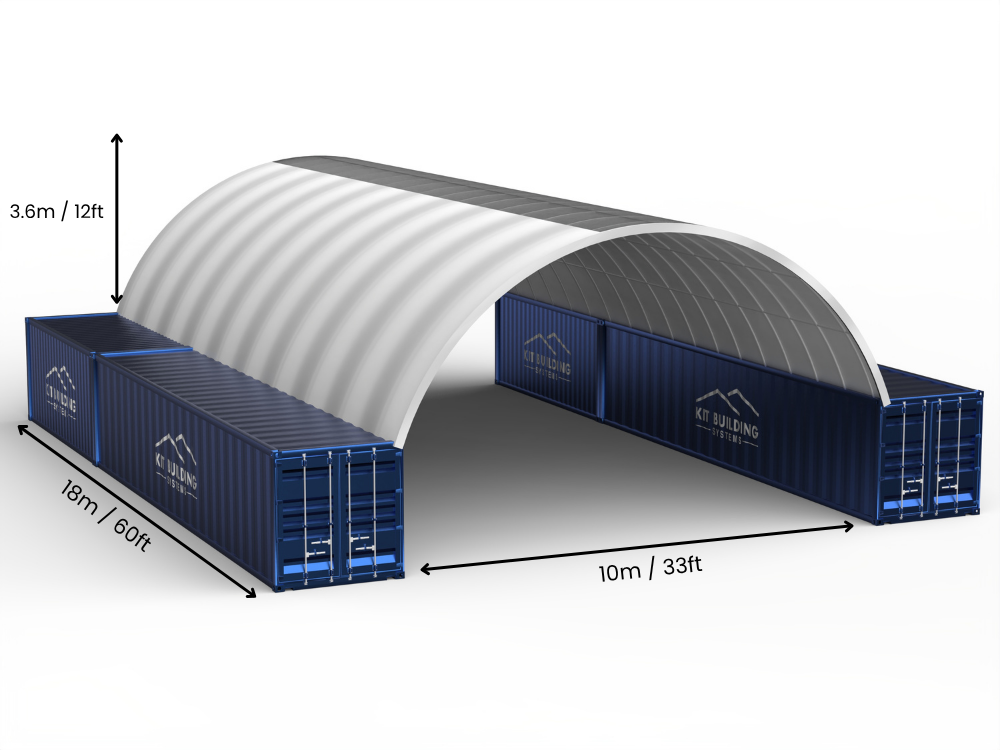 10m (33ft) Span | Container Canopies - 33ft x 12ft (10m x 3.6m)