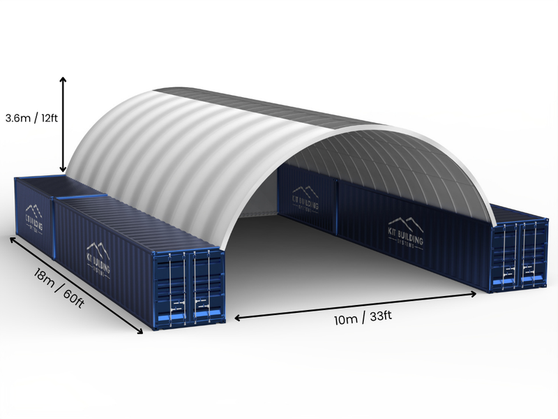 10m (33ft) Span | Container Canopies - 33ft x 12ft (10m x 3.6m)