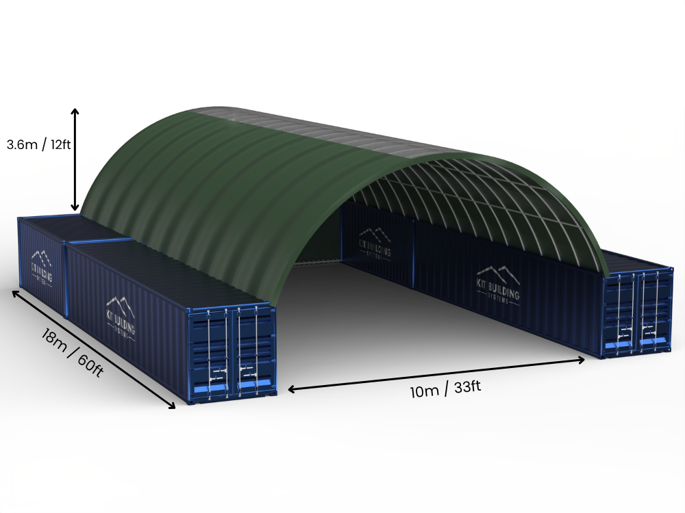 10m (33ft) Span | Container Canopies - 33ft x 12ft (10m x 3.6m)