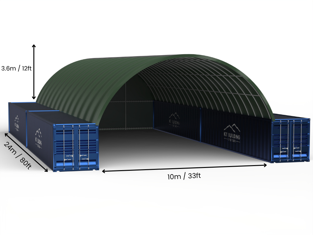 10m (33ft) Span | Container Canopies - 33ft x 12ft (10m x 3.6m)