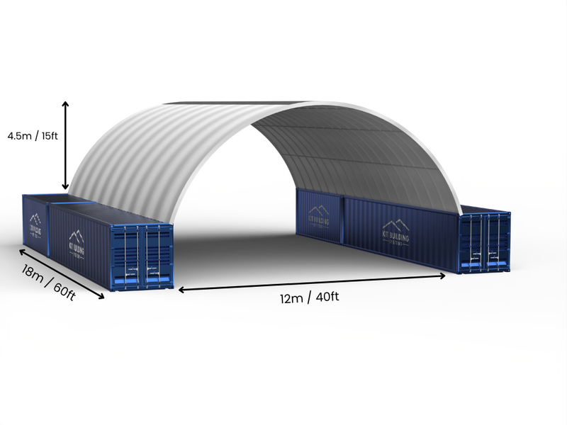 12m (40ft) Span | Container Canopies - 40ft x 12ft (12m x 4.5m)