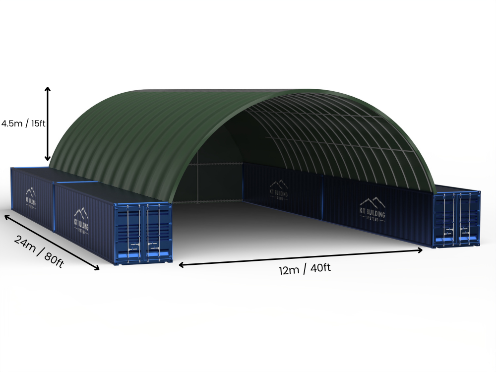 12m (40ft) Span | Container Canopies - 40ft x 12ft (12m x 4.5m)