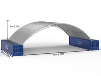 18m (60ft) Span | Steel Container Canopies 60ft Width, 20ft Height (18m x 6m)
