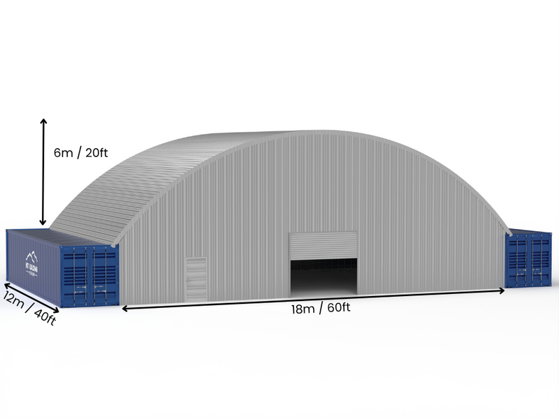 Steel Container Canopies - 60ft x 40ft x 20ft (18m x 12m x 6.1m)