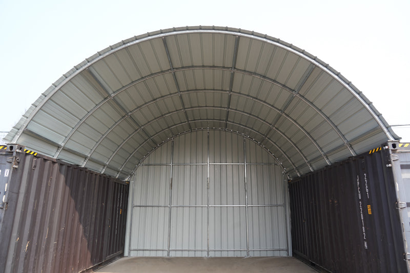 Steel Container Canopies - 20ft x 40ft x 6.5ft (6m x 12m x 2m)