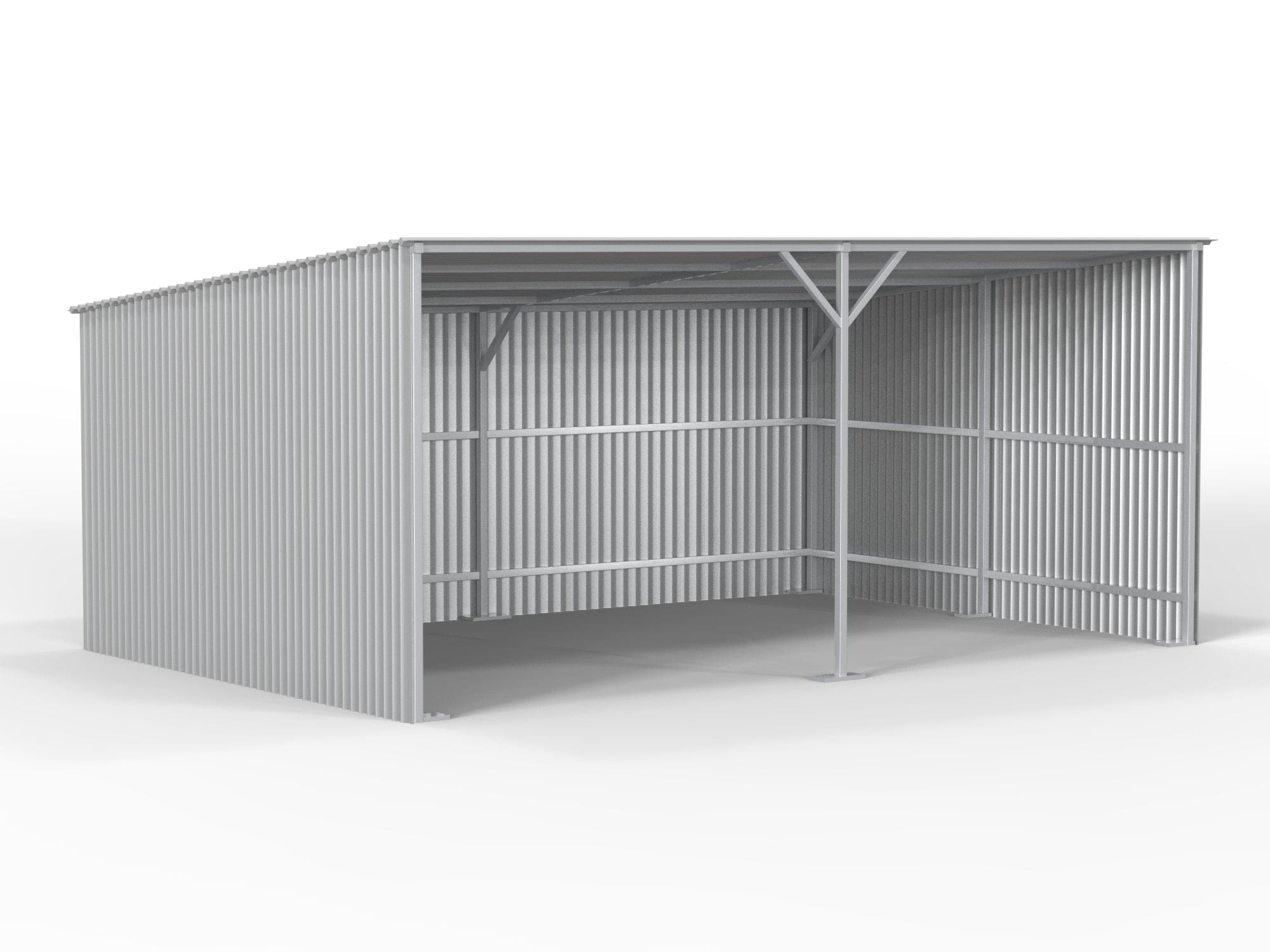 Kit Buildings Agricultural Buildings 18ft x 12ft x 8ft (5.5x3.7x2.4m) Steel Field Shelters